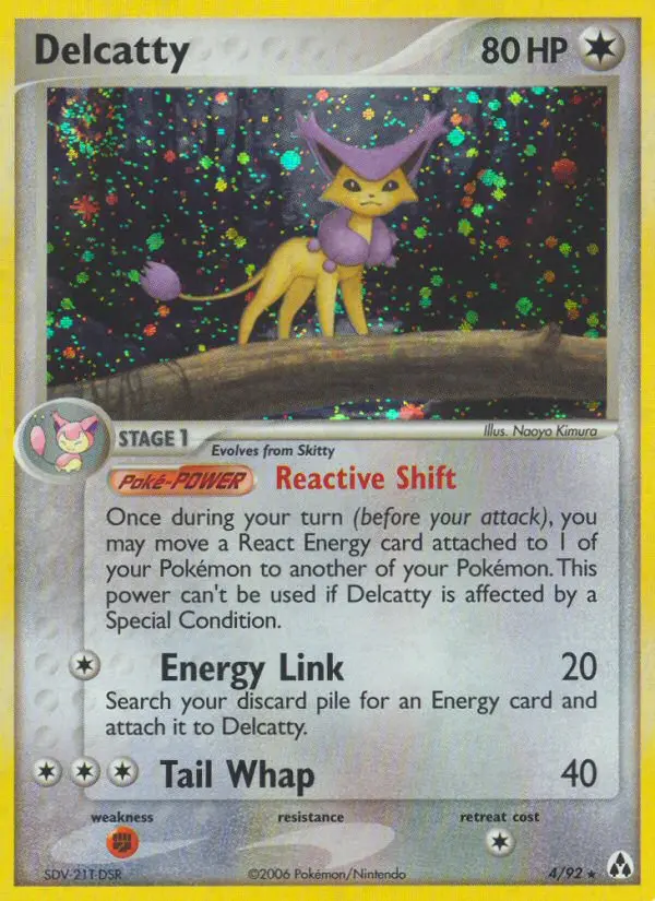 Delcatty Rare Pokemon card #4 from Legend Maker