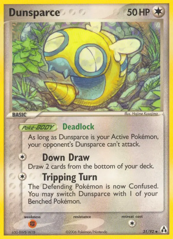 Dunsparce Uncommon Pokemon card #31 from Legend Maker