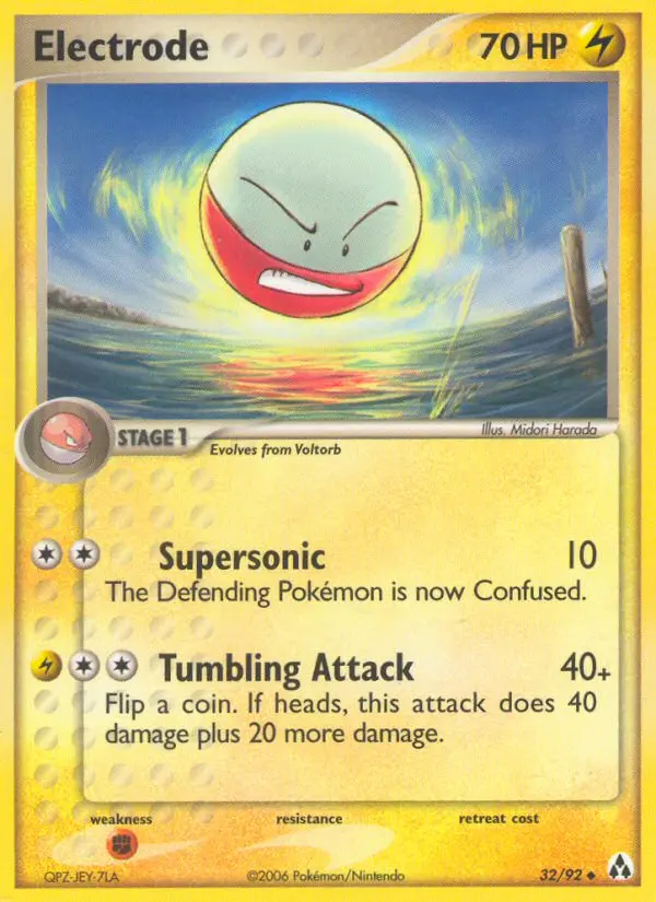 Electrode Uncommon Pokemon card #32 from Legend Maker