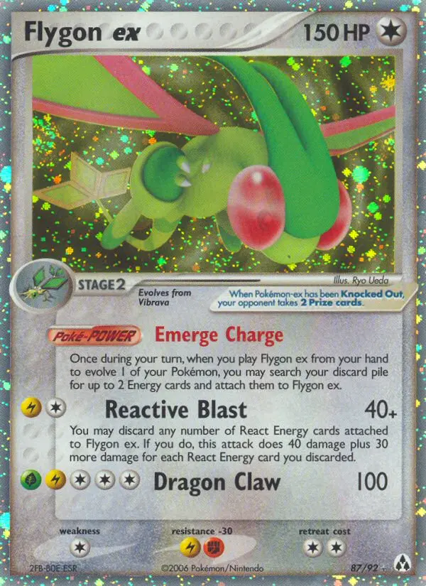 Flygon ex Rare Pokemon card #87 from Legend Maker