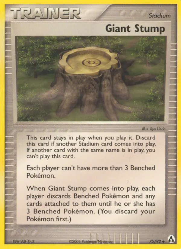 Giant Stump Uncommon Pokemon card #75 from Legend Maker