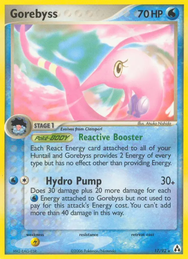 Gorebyss Rare Pokemon card #17 from Legend Maker
