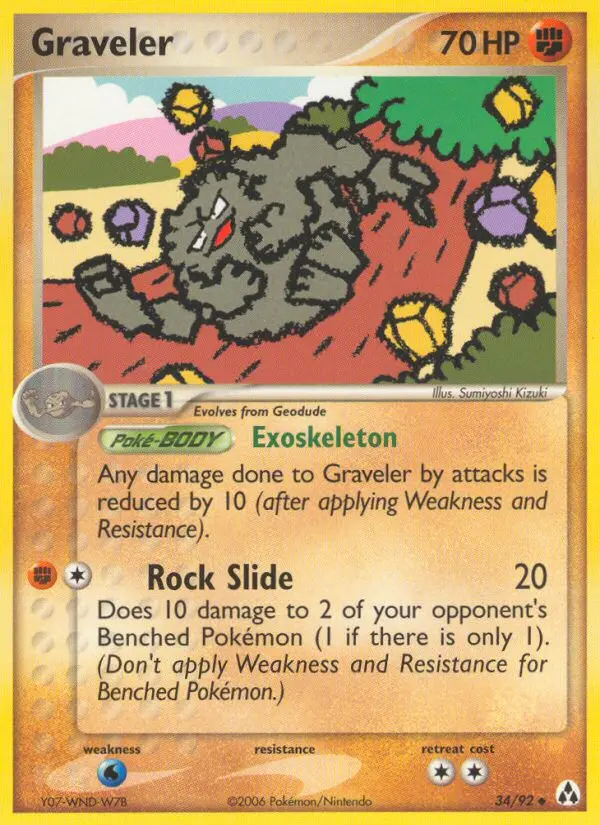 Graveler Uncommon Pokemon card #34 from Legend Maker
