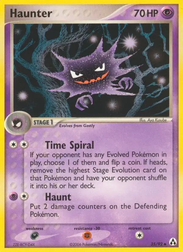 Haunter Uncommon Pokemon card #35 from Legend Maker