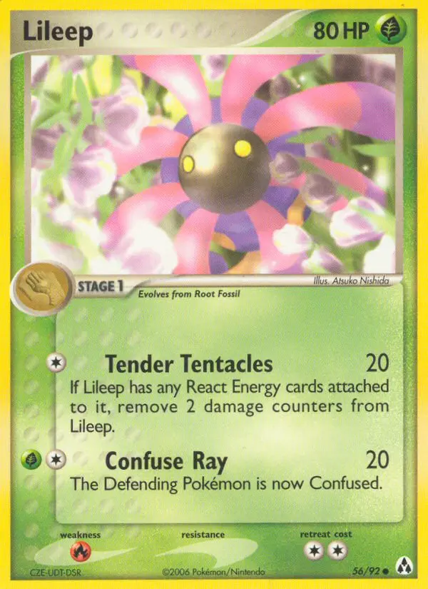 Lileep Common Pokemon card #56 from Legend Maker