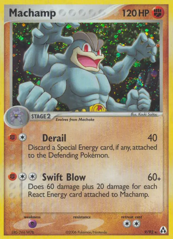 Machamp Rare Pokemon card #9 from Legend Maker