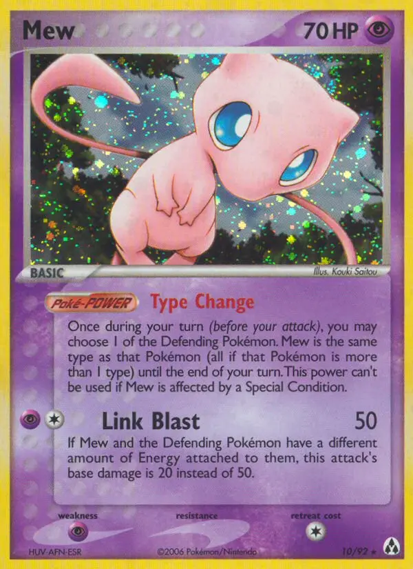 Mew Rare Pokemon card #10 from Legend Maker