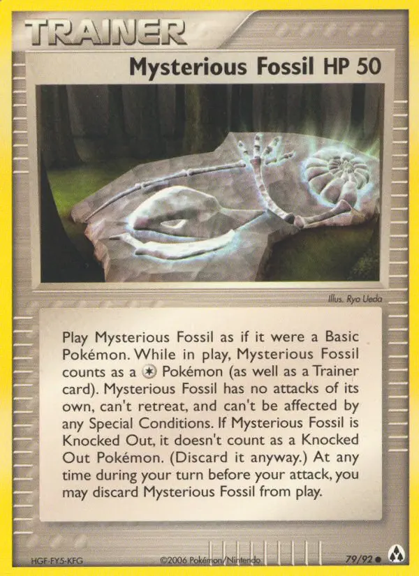 Mysterious Fossil Common Pokemon card #79 from Legend Maker