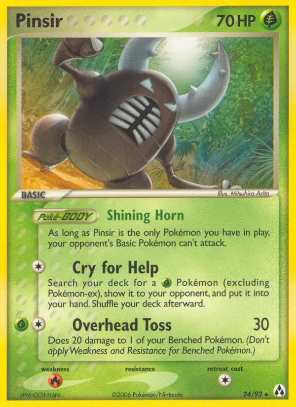 Pinsir Rare Pokemon card #24 from Legend Maker