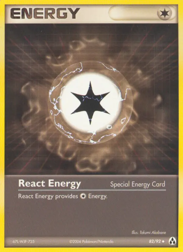 React Energy Uncommon Pokemon card #82 from Legend Maker