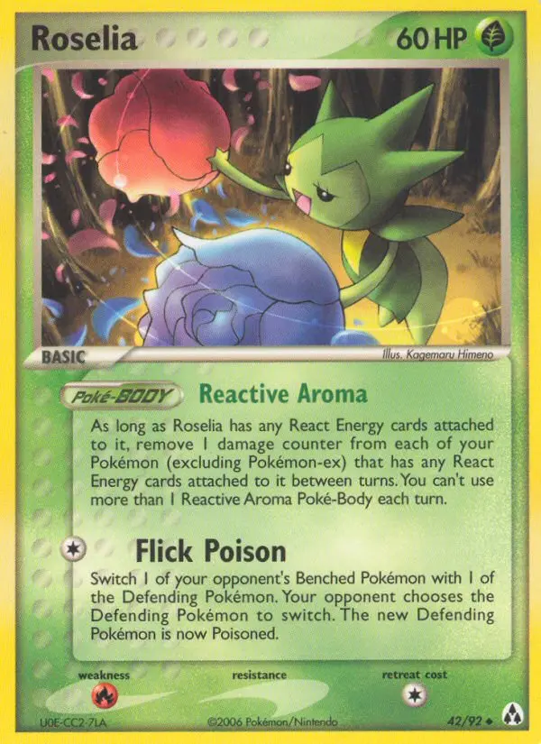 Roselia Uncommon Pokemon card #42 from Legend Maker