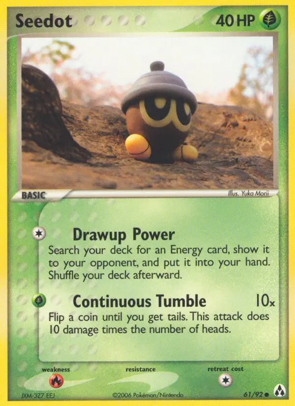 Seedot Common Pokemon card #61 from Legend Maker