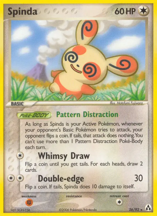 Spinda Rare Pokemon card #26 from Legend Maker