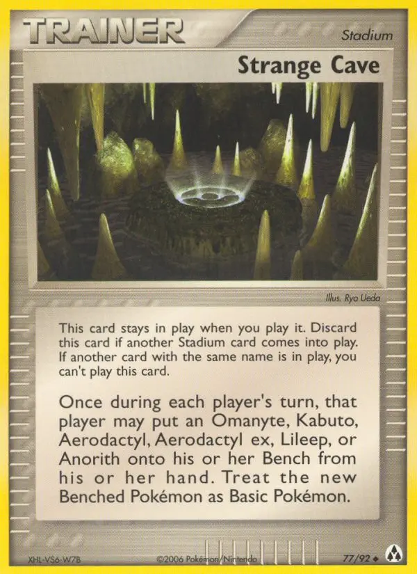 Strange Cave Uncommon Pokemon card #77 from Legend Maker