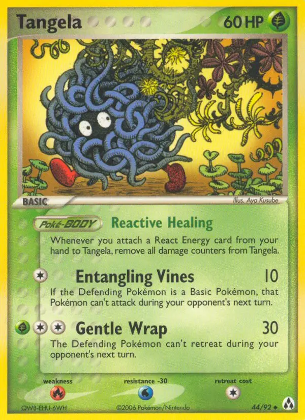 Tangela Uncommon Pokemon card #44 from Legend Maker