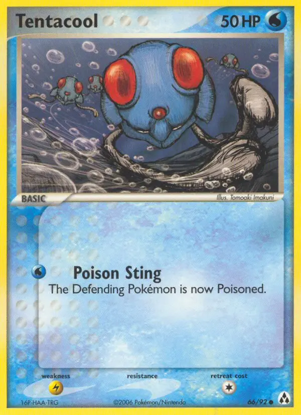 Tentacool Common Pokemon card #66 from Legend Maker