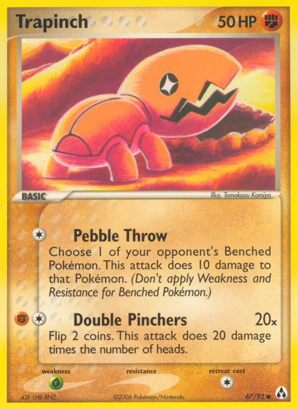 Trapinch Common Pokemon card #67 from Legend Maker