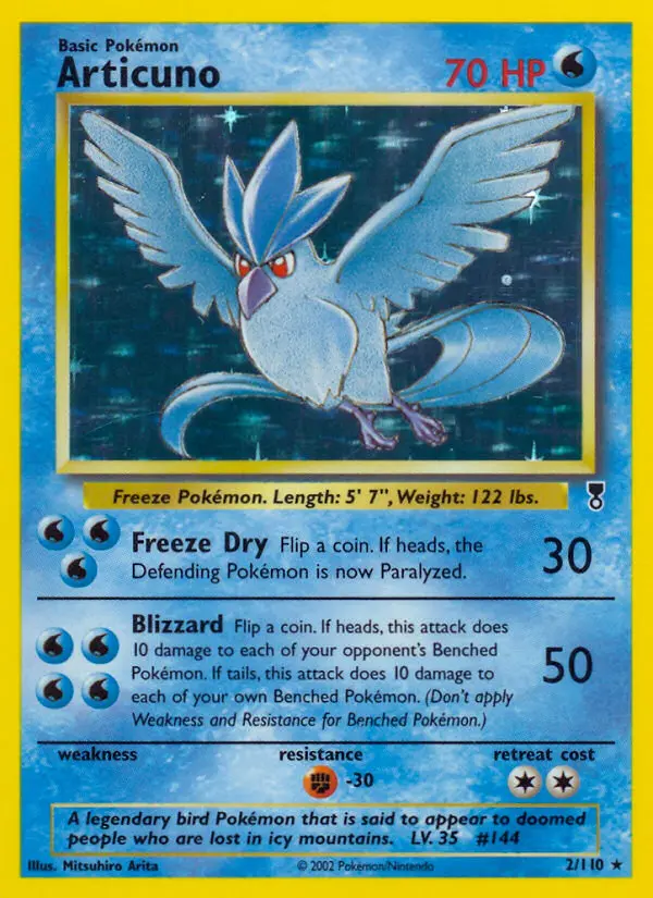 Articuno Rare Pokemon card #2 from Legendary Collection