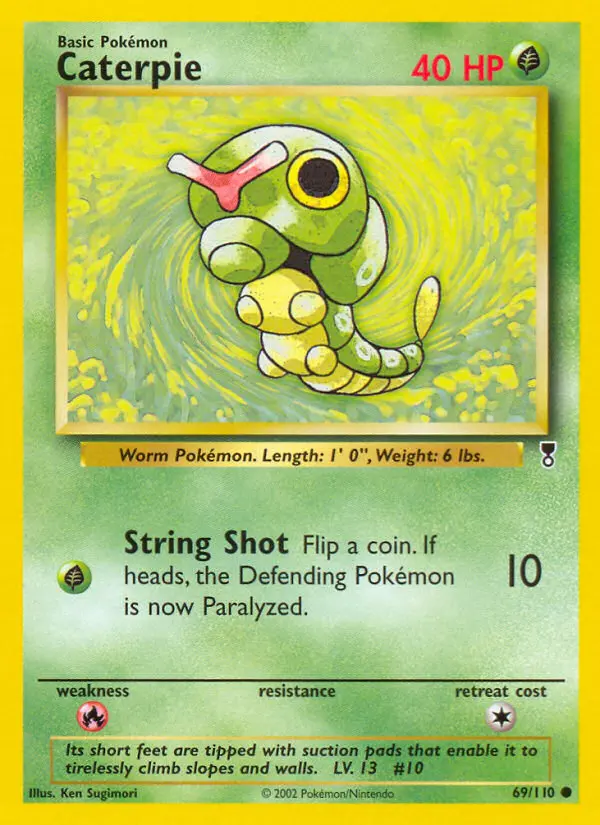 Caterpie Common Pokemon card #69 from Legendary Collection