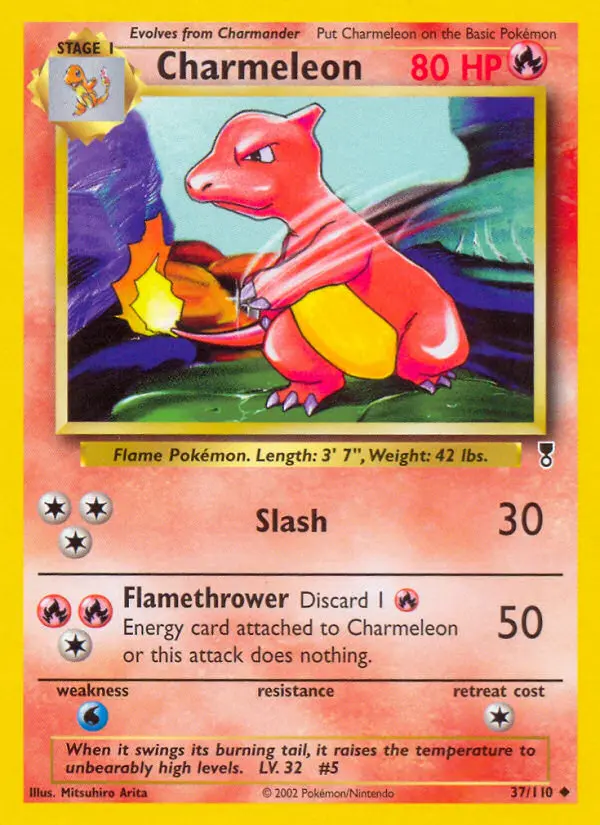 Charmeleon Uncommon Pokemon card #37 from Legendary Collection