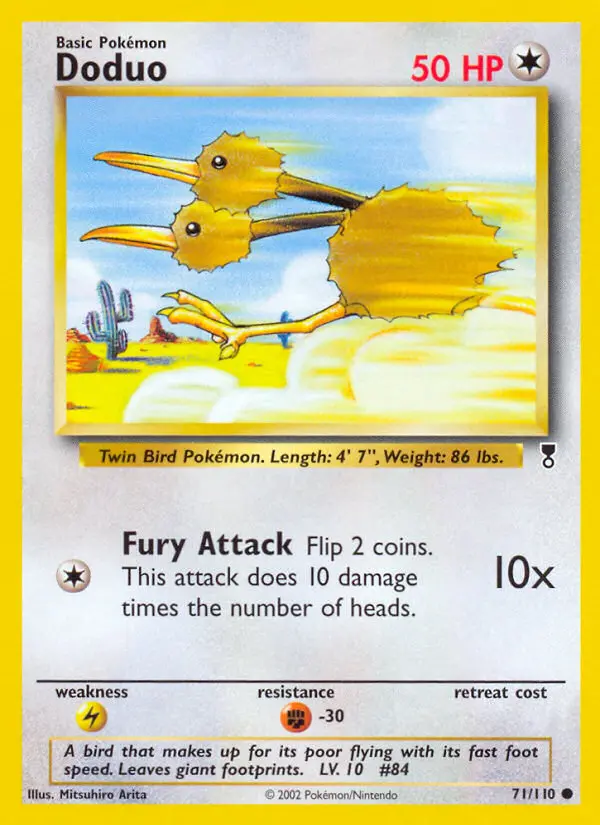 Doduo Common Pokemon card #71 from Legendary Collection