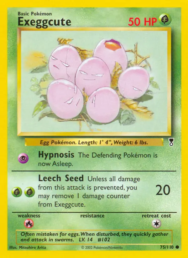 Exeggcute Common Pokemon card #75 from Legendary Collection