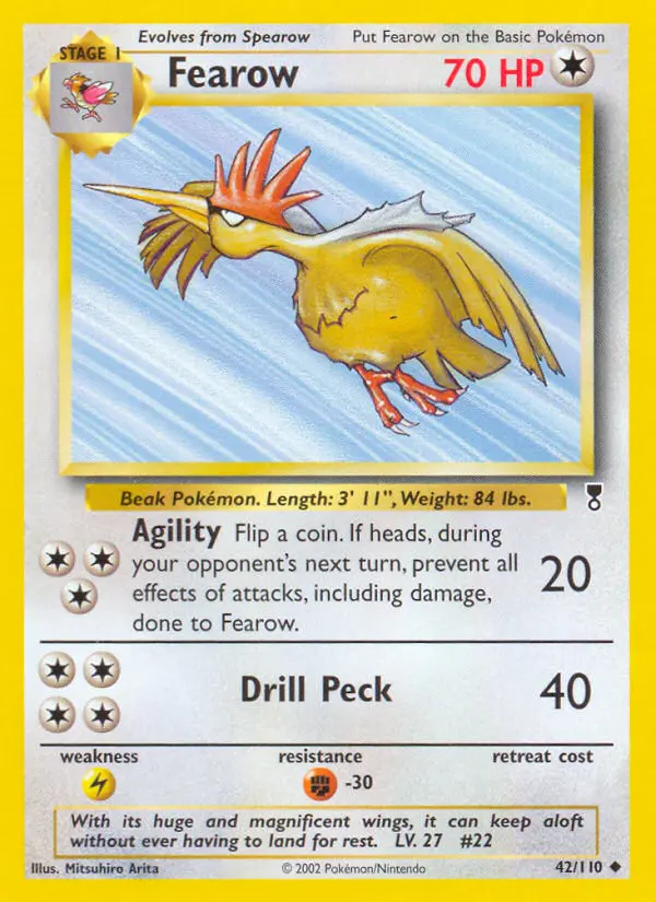 Fearow Uncommon Pokemon card #42 from Legendary Collection