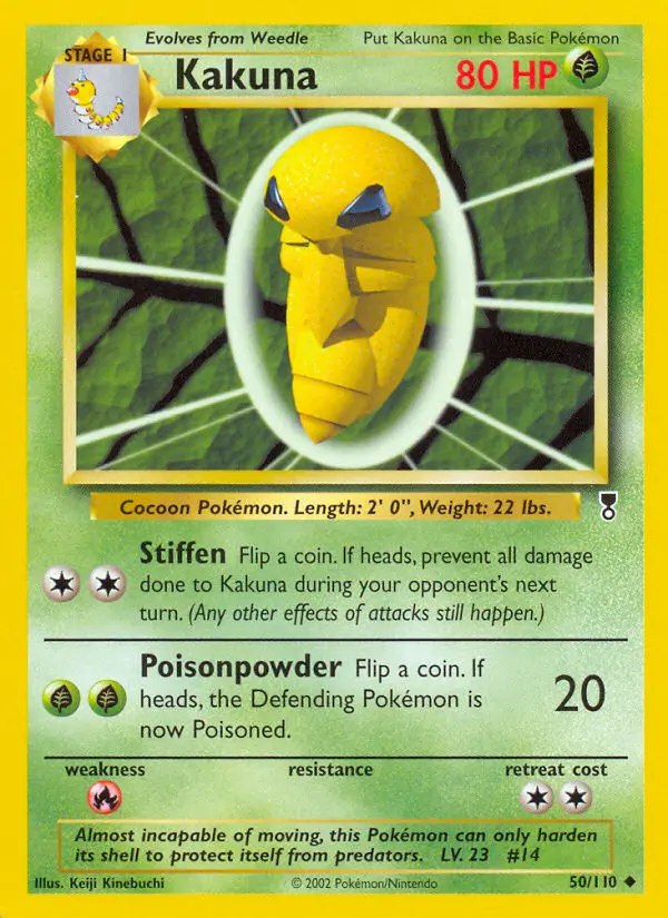 Kakuna Uncommon Pokemon card #50 from Legendary Collection