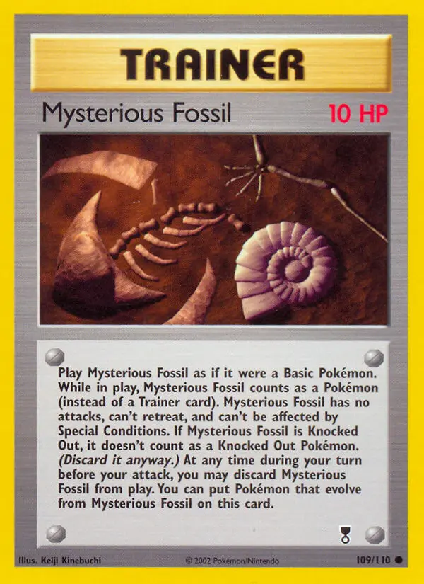 Mysterious Fossil Common Pokemon card #109 from Legendary Collection
