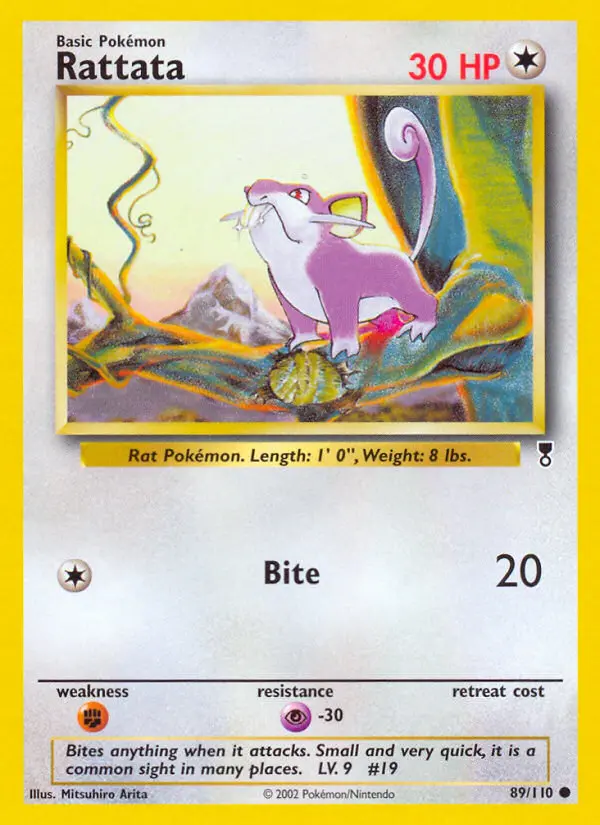 Rattata Common Pokemon card #89 from Legendary Collection