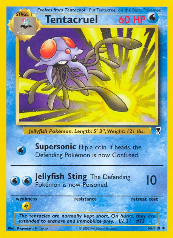 Tentacruel Uncommon Pokemon card #66 from Legendary Collection