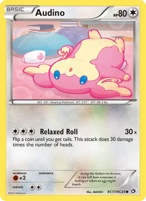 Audino Common Pokemon card #RC17 from Legendary Treasures