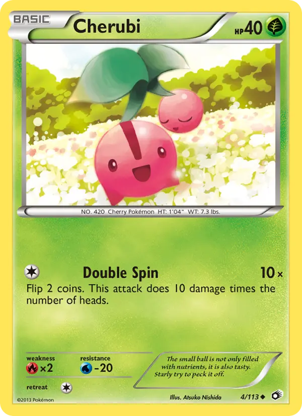 Cherubi Uncommon Pokemon card #4 from Legendary Treasures