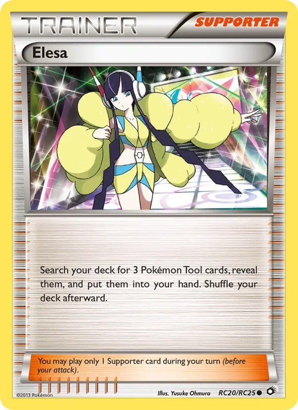Elesa Common Pokemon card #RC20 from Legendary Treasures