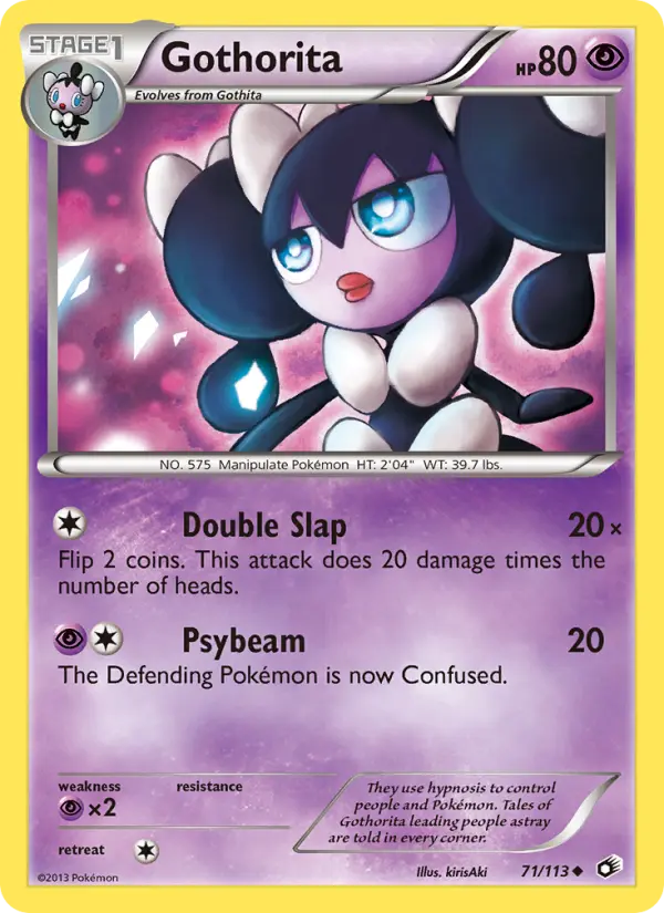 Gothorita Uncommon Pokemon card #71 from Legendary Treasures