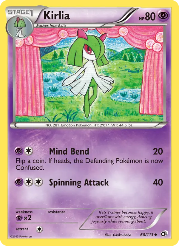 Kirlia Uncommon Pokemon card #60 from Legendary Treasures