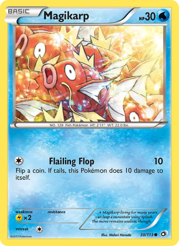 Magikarp Common Pokemon card #30 from Legendary Treasures