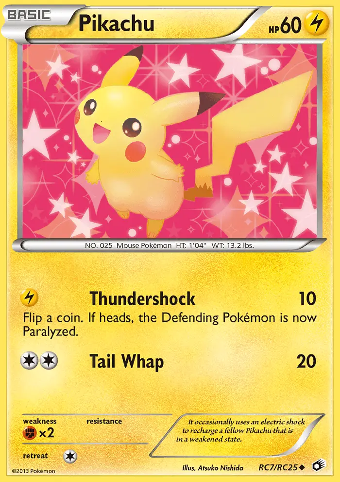 Pikachu Uncommon Pokemon card #RC7 from Legendary Treasures