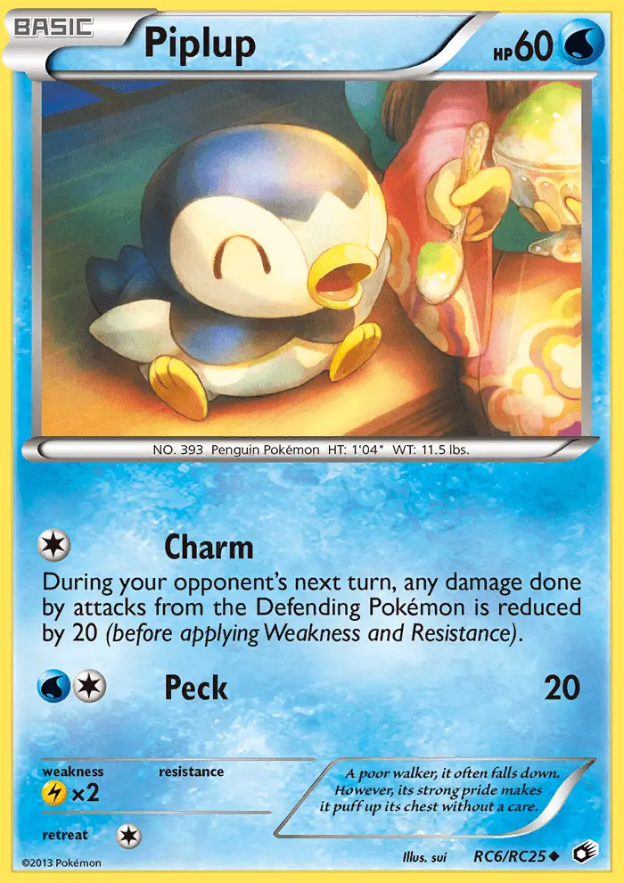 Piplup Uncommon Pokemon card #RC6 from Legendary Treasures