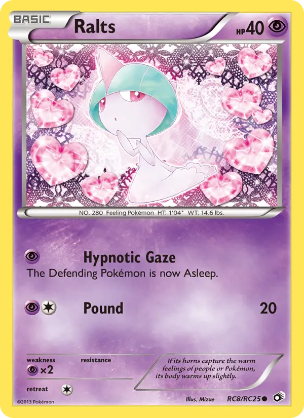 Ralts Common Pokemon card #RC8 from Legendary Treasures