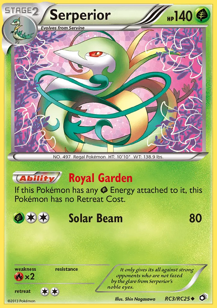 Serperior Uncommon Pokemon card #RC3 from Legendary Treasures