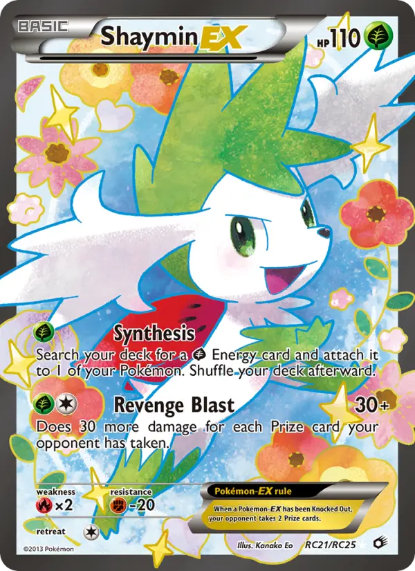 Shaymin-EX Ultra Rare Pokemon card #RC21 from Legendary Treasures