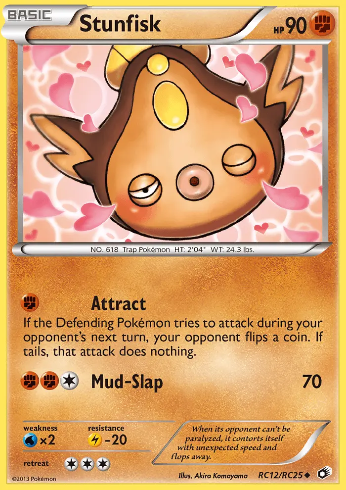 Stunfisk Uncommon Pokemon card #RC12 from Legendary Treasures