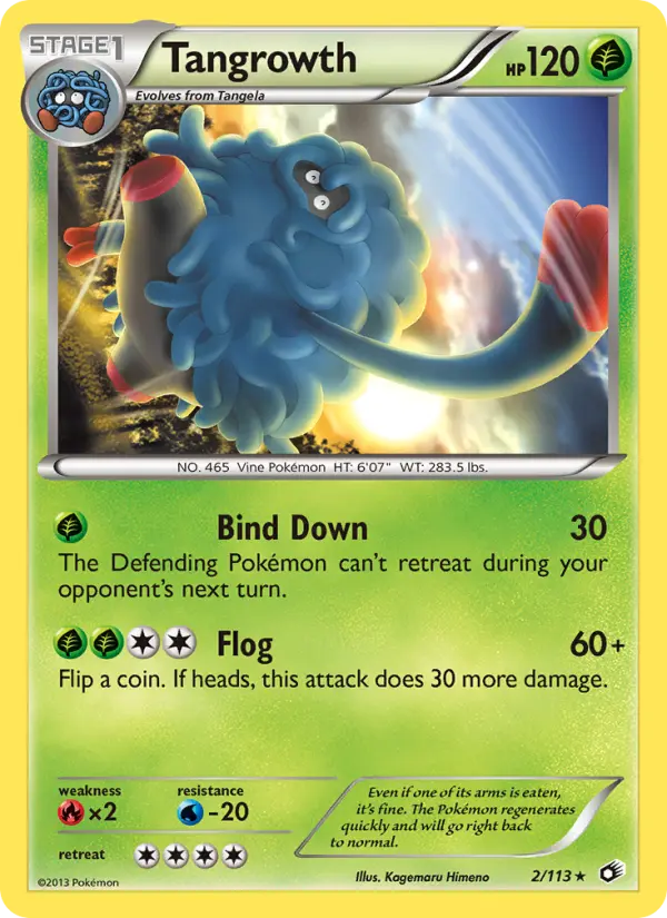 Tangrowth Rare Pokemon card #2 from Legendary Treasures