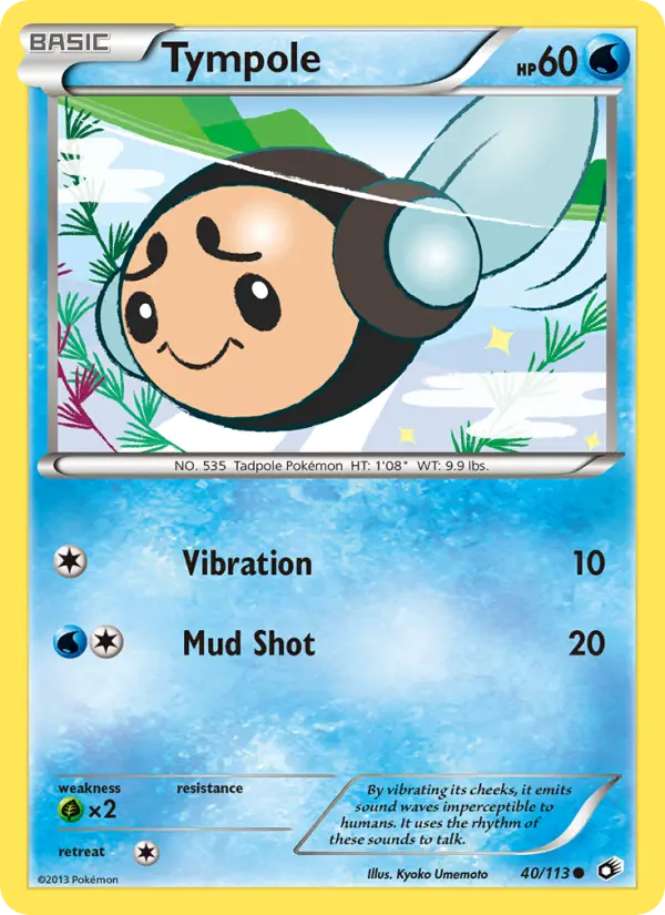 Tympole Common Pokemon card #40 from Legendary Treasures
