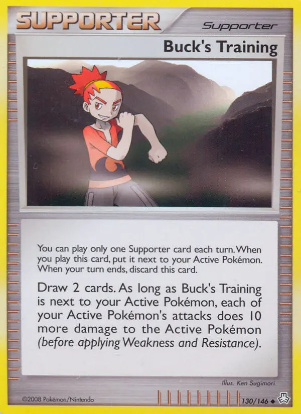 Buck's Training Uncommon Pokemon card #130 from Legends Awakened