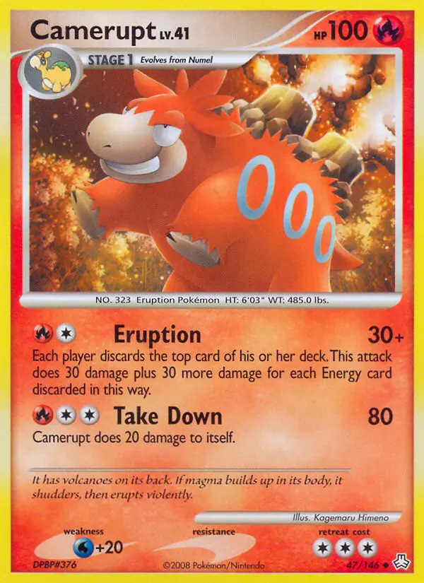 Camerupt Uncommon Pokemon card #47 from Legends Awakened