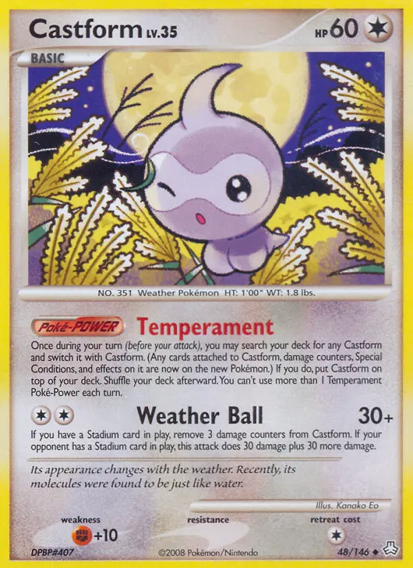 Castform Uncommon Pokemon card #48 from Legends Awakened