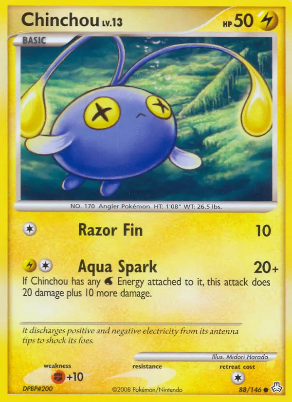 Chinchou Common Pokemon card #88 from Legends Awakened