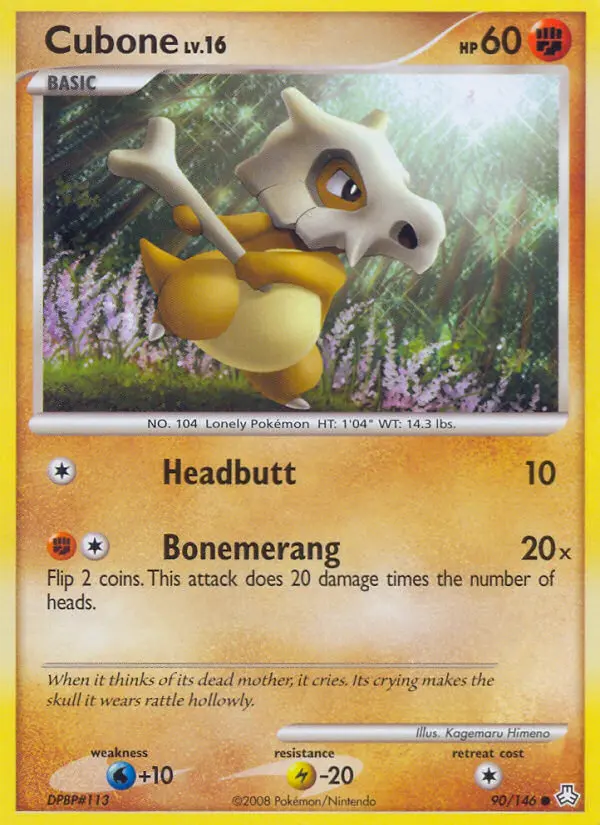 Cubone Common Pokemon card #90 from Legends Awakened
